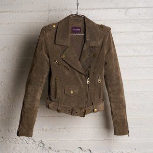 Vintage Vigoss Genuine Suede Leather Moto Jacket